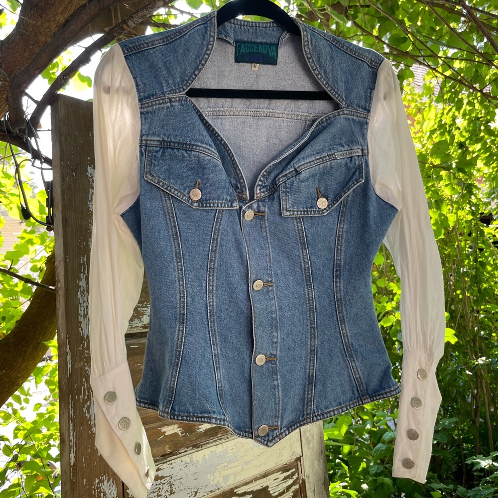 Vintage jacket denim and cotton